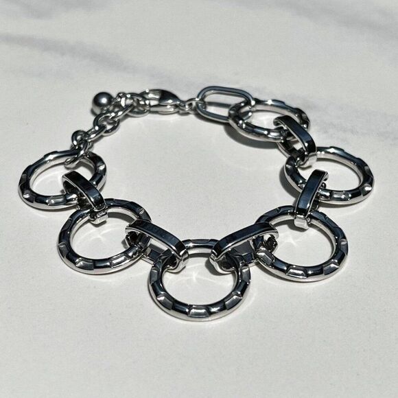 Other Jewelry - New! “Francesca” Silver Statement Circle Bracelet